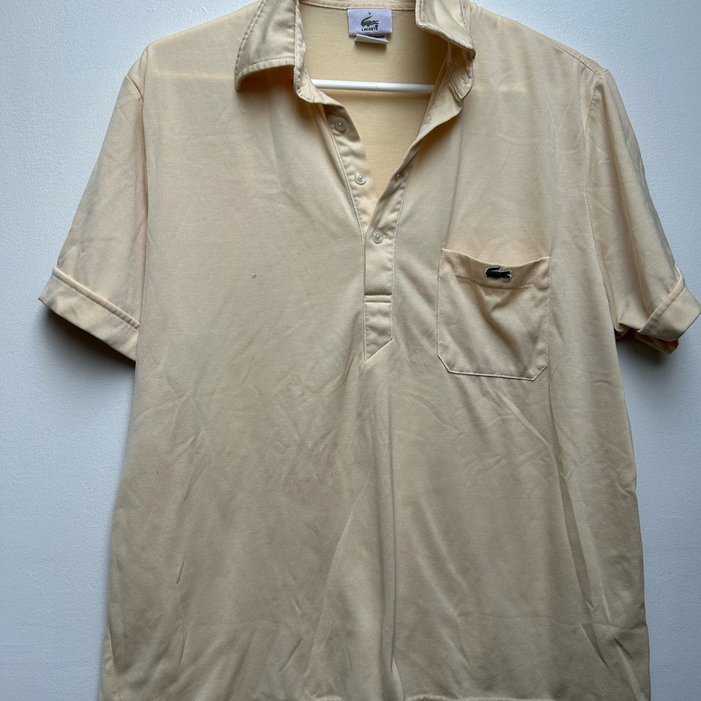 Lacoste Men’s Short Sleeve Polo Shirt in Pastel Yellow